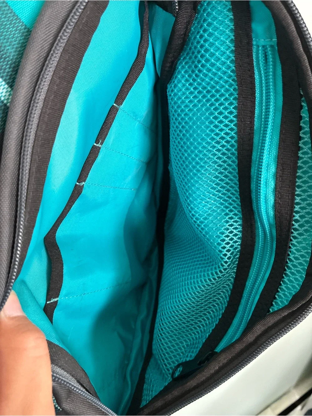 JanSport Air Cisco Sling Backpack Y2K 90s Gorpcore Hiking Techwear Teal Plaid